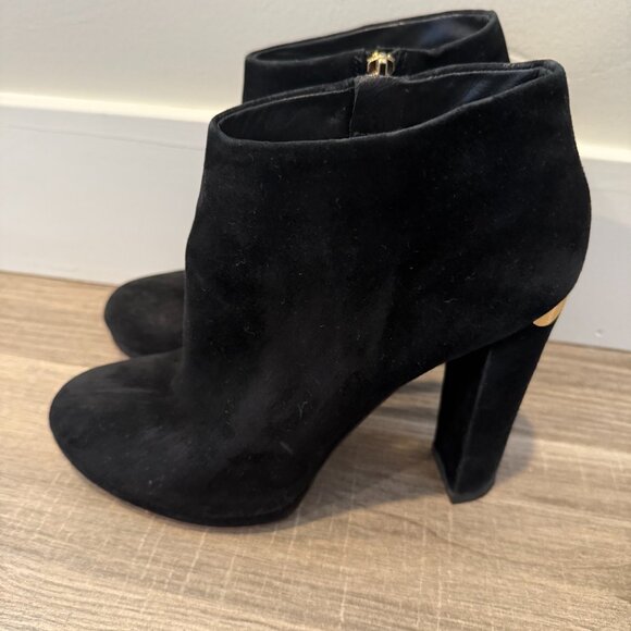 Michael Kors Black Suede Ankle Boots Size 9 - Picture 2 of 6
